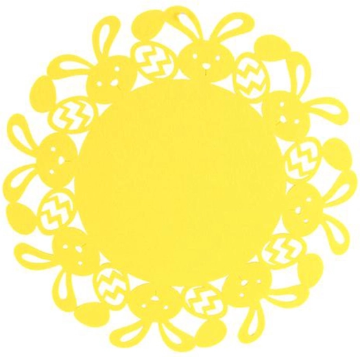 Filtet rundt dækkeserviet 33 cm – påskemotiv