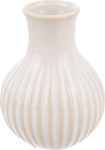 Hvid porcelænsvase 6 × 6 × 8 cm