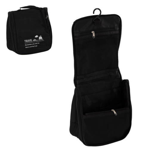 Rejsekosmetikpung med krog, vandafvisende, 20,5 × 20 × 9 cm