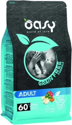 Oasy Grain Free Adult fisk 7,5 kg – kornfrit foder til voksne katte