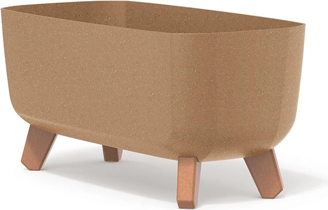 Rektangulær plantekasse med fødder GRACIA CASE ECO WOOD 39 cm naturo