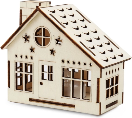 Træhytte med LED-stearinlys KOUZLO DŘEVA