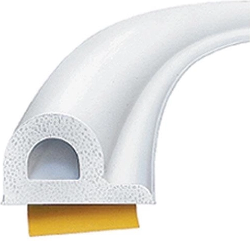 Tætning til vinduer og døre P, 9 × 5,5 mm, hvid, 100 m