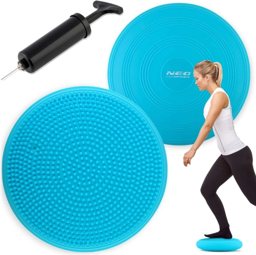 Balancepude 33 cm med massageknopper og pumpe NEO SPORT
