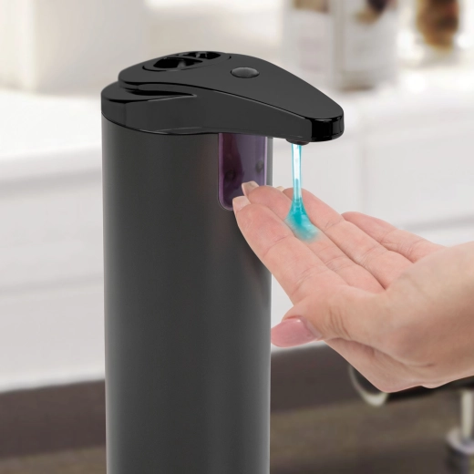 Automatisk dispenser til flydende sæbe 220 ml, mat sort