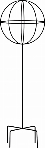 Metallisk have-støtte til klatreplanter 50 × 10 cm – sort