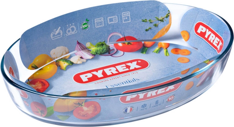 Ovnfast oval fad PYREX 3,1 l glas 35 × 24 × 6 cm
