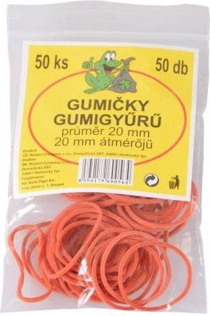 Elastikker 20 mm, pakke med 50 stk.