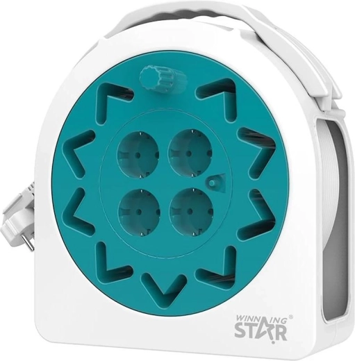 WinningStar kabeltromle med 20 m kabel og 4 stikkontakter 230 V