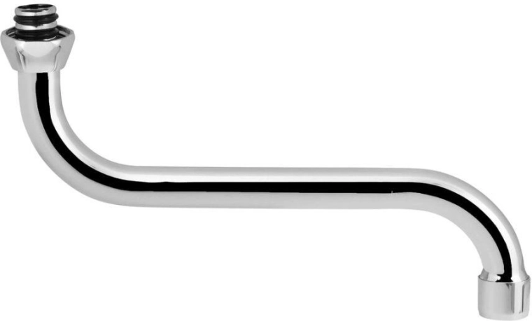 Udløbstud 220 mm krom