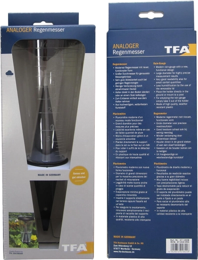 Plastregnmåler 12,2 × 30,5 cm med holder