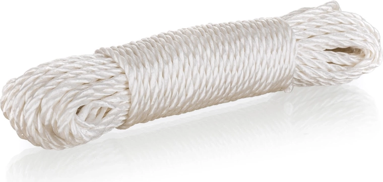 Hvid tørresnor i polypropylen 20 m