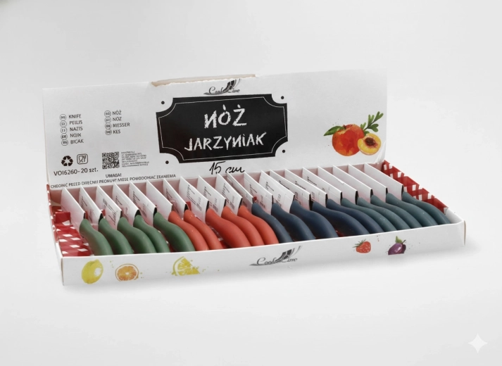 Køkkenkniv til grøntsager 15 cm, pakke med 20 stk.