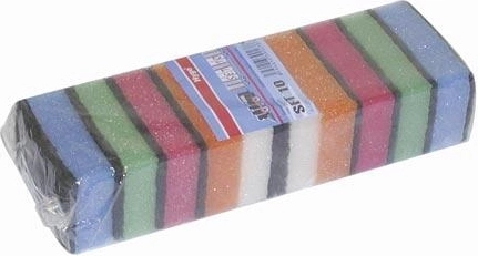 Opvaskesvampe – farvemix, 10 stk.