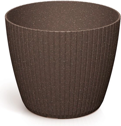 Urtepotte Lamia Eco Wood 15,8 cm – kaffe