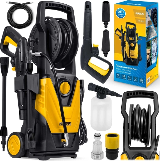 Højtryksrenser med oprullet slange 1800 W Humberg HM-300, 230 bar