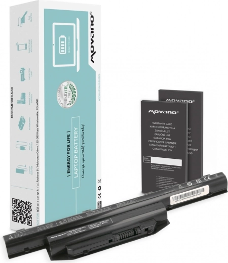 Movano-batteri til Fujitsu Lifebook E744 og E753 4400 mAh 48 Wh
