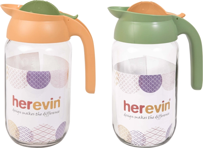 Kande 1,5 l af glas med plastlåg