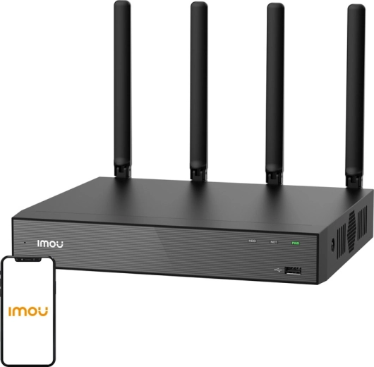 Imou Wi‑Fi IP-videorekorder med 18 kanaler (Wi‑Fi 6, 4K, H.265, op til 16 TB)