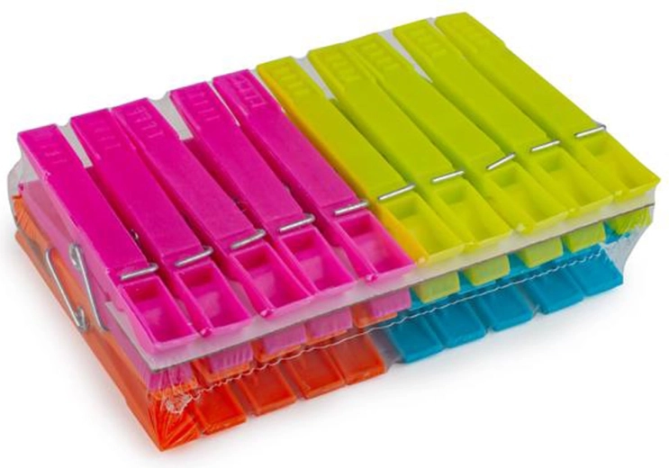 Plasttøjklemmer 20 stk., 4 farver