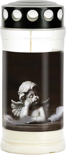 Kirkegårdslys Provence Engel – brændetid op til 4 dage