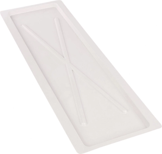 Metpol hvid drypbakke, bred 75 × 24,7 cm til køkkenafdrypper 80 cm