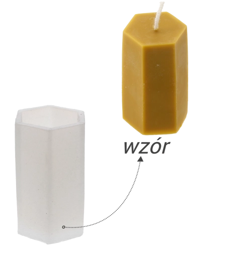 Silikoneform til lys sekskantet søjle honningkage