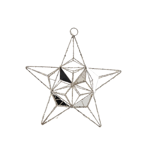 Lysende julestjerne LED 30 cm – geometrisk hængedekoration