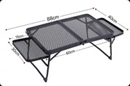 Sammenklappeligt lavt campingbord Flip 70 sort
