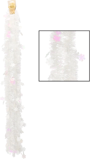 Hvid juledekorationskæde 2 m