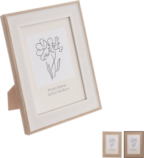 Fotoramme i træ 18 × 23 cm, 3 varianter (assort) - 1 stk