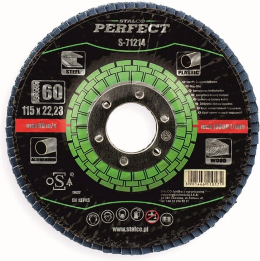 Lamelslibeskive 125 × 22,23 mm korn 80 STALCO