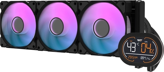 Vandkøling til processor DarkFlash DH360D v2 sort