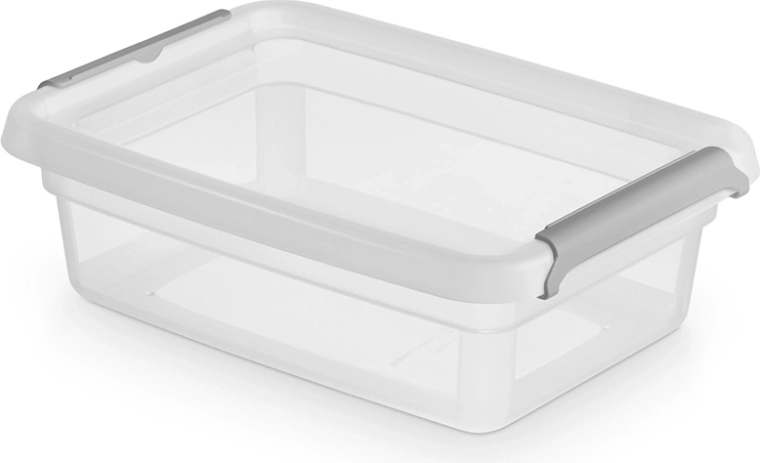 Basestore plastbeholder med klipslåg 1 l
