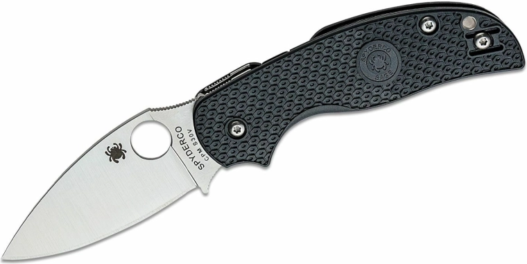 Spyderco Sage 5 Lightweight foldekniv 7,6 cm, satin, sort, FRN