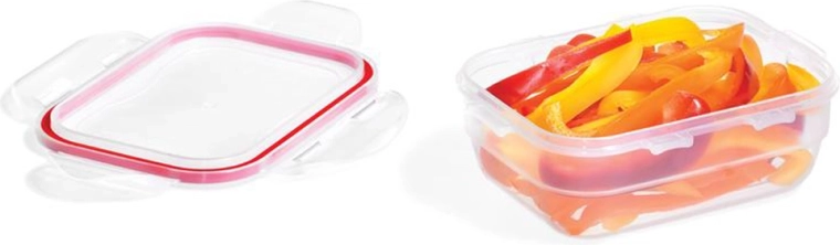 Dåse Lock & Lock Easy Match rektangulær 370 ml rød