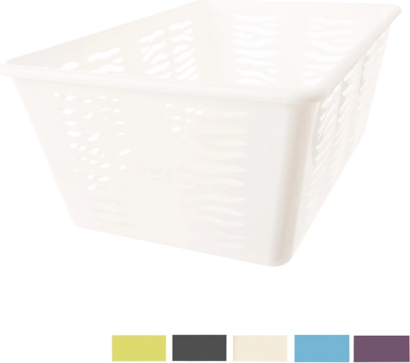 Plastopbevaringskurv Zebra 36,4 × 25 × 14,5 cm (mix farver)