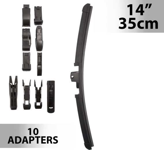 Carguard vinduesvisker 35 cm med 10 adaptere