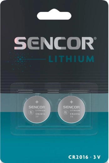 Sencor CR2016 litium-knapbatterier 3 V, 2 stk.