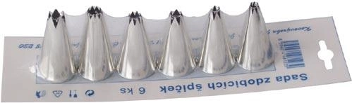 Sæt af pyntetyller i fortinnet metal, 6 stk.