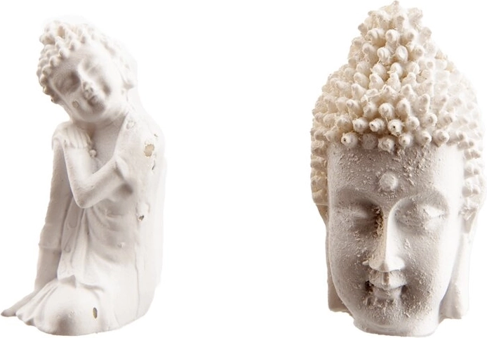 Keramisk Buddha-figur grå 3 × 3 × 5 cm (2 varianter)