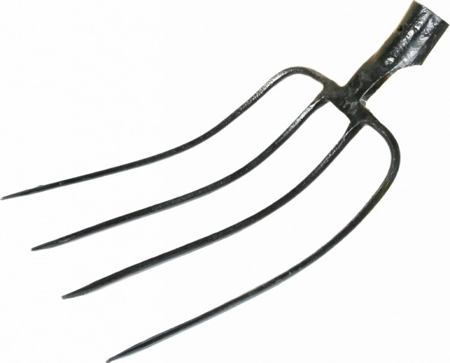 Smedede greb med 4 tænder uden skaft