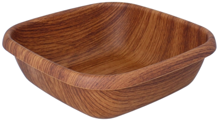 Plastskål brun 23 cm