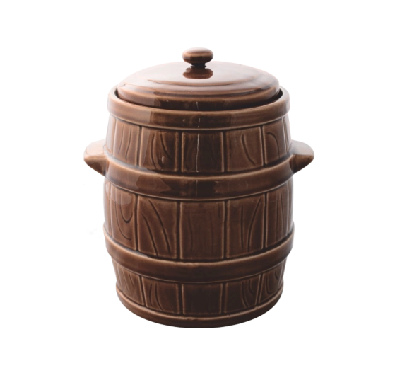 Hermetisk keramisk gæringskrukke 5 l med vandlås