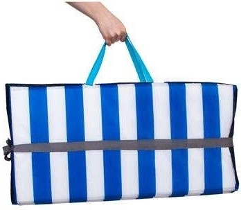 Sammenfoldelig strandmåtte til stenstrande