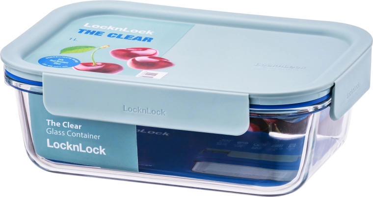 Glasbageform med låg 1000 ml af borosilikatglas LOCKNLOCK CLEAR GLASS
