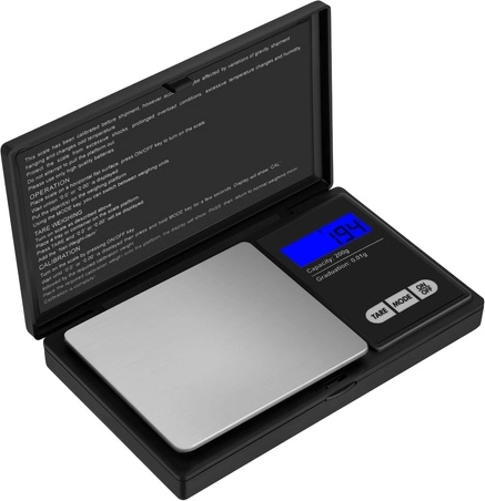 Ruhhy lomme digital smykkevægt 200 g / 0,01 g med beskyttelsesdæksel og LCD