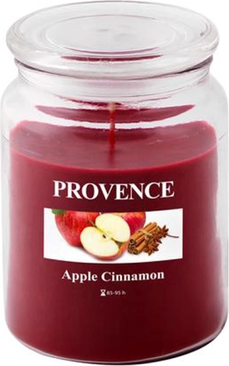 Duftlys i glas æble og kanel PROVENCE 95 timer