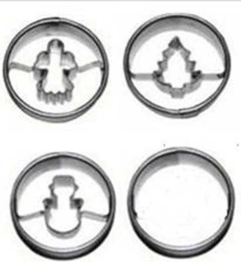 Udstiksforme til småkager TORO 4 cm – julesæt, 4 stk.