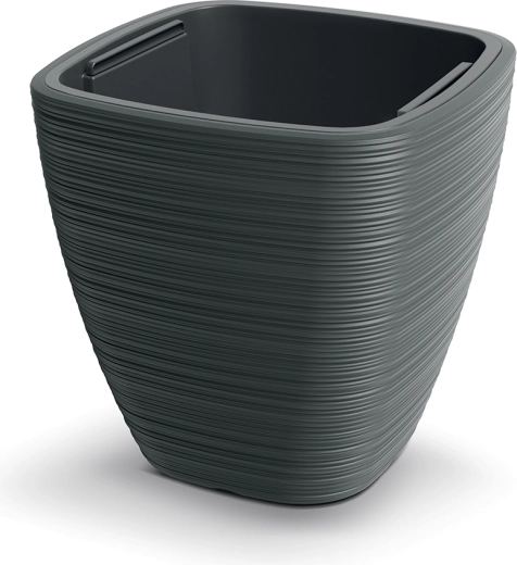 Plantekrukke Vena Square 38,8 × 38 cm mørkegrå med indsats
